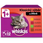 Whiskas Adult Classic Meals v omáčce s hovězím kuřecím jehněčím a drůbežím masem 12 x 85 g – Zbozi.Blesk.cz