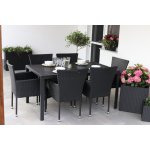 Nábytek Texim Set Viking L + 6x černé křeslo BALI antracit – Hledejceny.cz