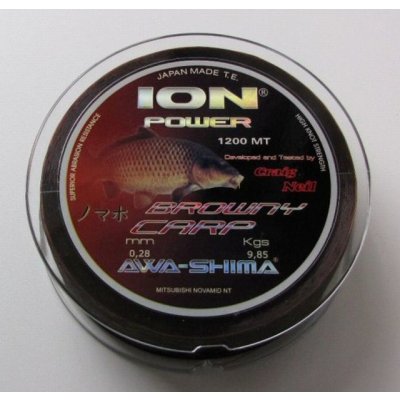 AWA-Shima Ion Power Browny Carp 1200 m 0,33 mm 15,9 kg – Zboží Mobilmania