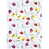 Utěrka SCANquilt utěrka DEKORO tulipány bílopestrá 50 x 70 cm