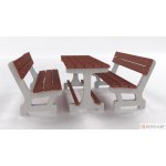 HTI Betonový set Nestor s plastem KA-P1027 150 cm dlouhé vymývaný – Zbozi.Blesk.cz