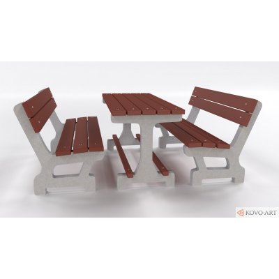 HTI Betonový set Nestor s plastem KA-P1027 150 cm dlouhé vymývaný – Zbozi.Blesk.cz