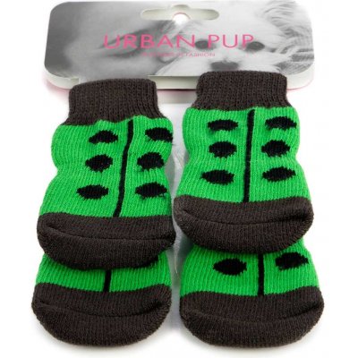 URBAN PUP Protiskluzové ponožky GREEN FROG – Zboží Mobilmania