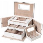 Troli exkluzivní šperkovnice se zrcátkem JBC121W bílá – Sleviste.cz