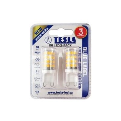 Tesla LED G9000330-5PACK, žárovka , G9, 3W, 230V, 300lm, 15 000h, 3000K teplá bílá, 360° 2ks v – Hledejceny.cz