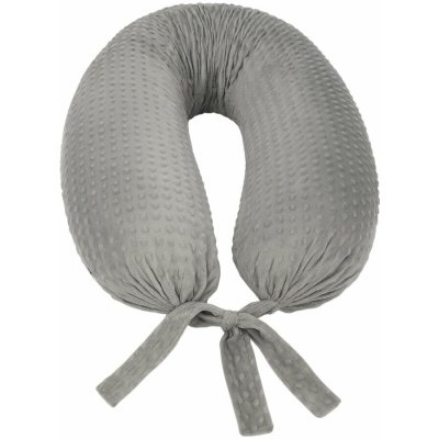 Jožánek Velký kojicí a těhotenský polštář z MINKY s nastavitelnou výplní šedý – Zboží Mobilmania