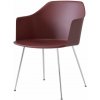 Jídelní židle &Tradition Rely HW33 s područkami chrom / red brown