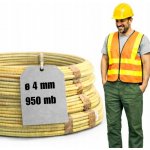 Kompozitní výztužné tyče ze skelných vláken fi 4 mm 950 m – Hledejceny.cz
