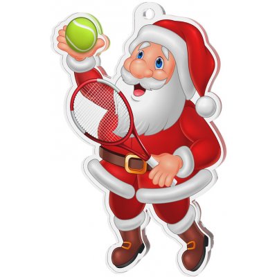Bauer Decor Akrylátová vánoční ozdoba Santa Claus single tenis – Hledejceny.cz