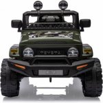 Beneo Elektrické autíčko TOYOTA FJ CRUISER s pohonem zadních kol zelené 12V baterie Vysoký podvozek široké sedátko Odpružená zadní náprava LED Světla 2,4 GHz Dálkový ovladač MP3 přehrávač se v – Zboží Mobilmania