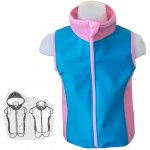 Softshellová vesta světle růžová / modrá – Zboží Dáma