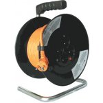 Solight prodlužovací přívod na bubnu, 4 zásuvky, 50m, oranžový kabel, 3x 1,5mm2 – Hledejceny.cz