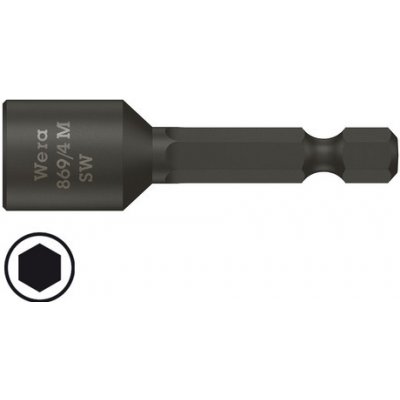 nástrčná hlavice s magnetem WERA 869/4M, 6-ti hran, 1/4", 10mm – Zboží Mobilmania