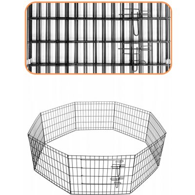 Springos Skladací ohrádka pro psa výběh pro štěnata 160 x 60 cm PA1007 – Zboží Dáma