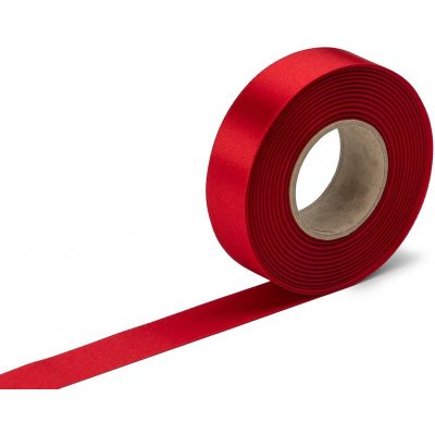 Stuha atlasová červená, šíře 24 mm – Zboží Dáma