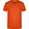 Pánské Tričko James+Nicholson slim-fit tričko do véčka 160g/m oranžová tmavá JN912