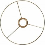 Kovový rám stínidla na macrame lampu Ø50 cm zlatý – Sleviste.cz