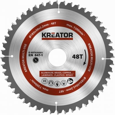 KREATOR KRT020503 Pilový kotouč univerzální 185mm, 48T – Sleviste.cz