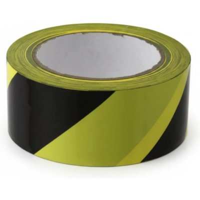 Flomat pravá výstražná páska 33 m x 5 cm Černo-žlutá – Hledejceny.cz