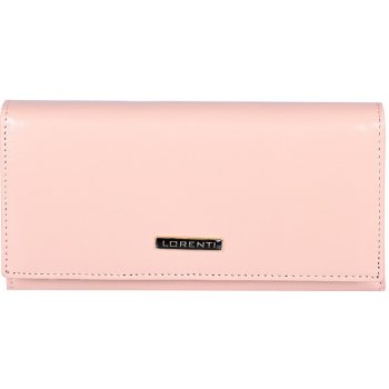 Lorenti Dámská velká italská kožená peněženka růžová 64003 SALMON