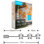 TESLA lighting Tesla - vánoční nano řetěz Růže, 10LED, 1m + 20cm kabel, 2x AA baterie, časovač, IP20 – Hledejceny.cz