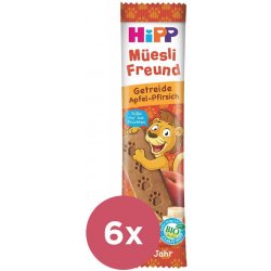 HiPP BIO Müsli tyčinka Jablko-Broskev 6 x 20 g