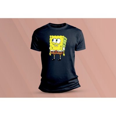 Sandratex dětské bavlněné tričko SpongeBob. tmavě šedá – Hledejceny.cz