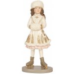 Vánoční béžová dekorace dívky - 8*7*18 cm - Clayre & Eef – Hledejceny.cz