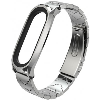Xiaomi Mi Band 3/4/5/6 náhradní řemínek - V Style celokovový Stříbrná MBSCZ-5VSTST – Sleviste.cz