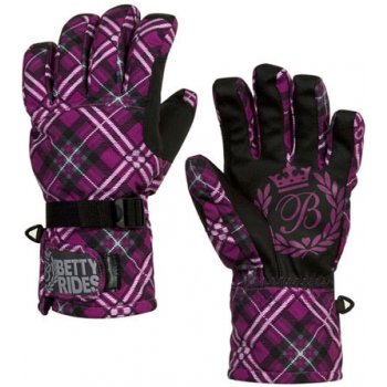 Betty Rides Lucky plaid glove ruby plaid