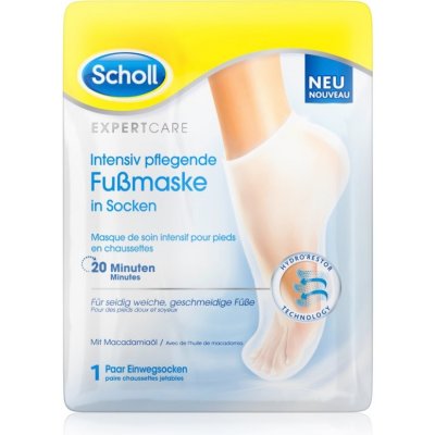 Scholl Expert Care PediMask Macadamia Oil vyživující maska na nohy s makadamovým olejem 1 pár