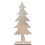 Strom dřevěný se zlatým glitry na postavení 11 x 26 cm – Hledejceny.cz