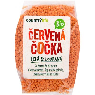 Country Life Čočka červená celá loupaná 0,5 kg – Sleviste.cz