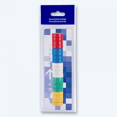 Magnety kulaté - průměr 20 mm, 20 ks, barevné – Zboží Dáma