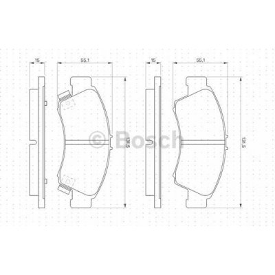 BOSCH 0 986 461 126 Sada brzdových destiček, kotoučová brzda (0986461126) – Zbozi.Blesk.cz