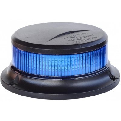 KAMAR LED výstražný maják modrý s magnetem, 27W, 12/24V, 3m kabel do zapalovače, R10 R65, 3 módy [ALR0056]