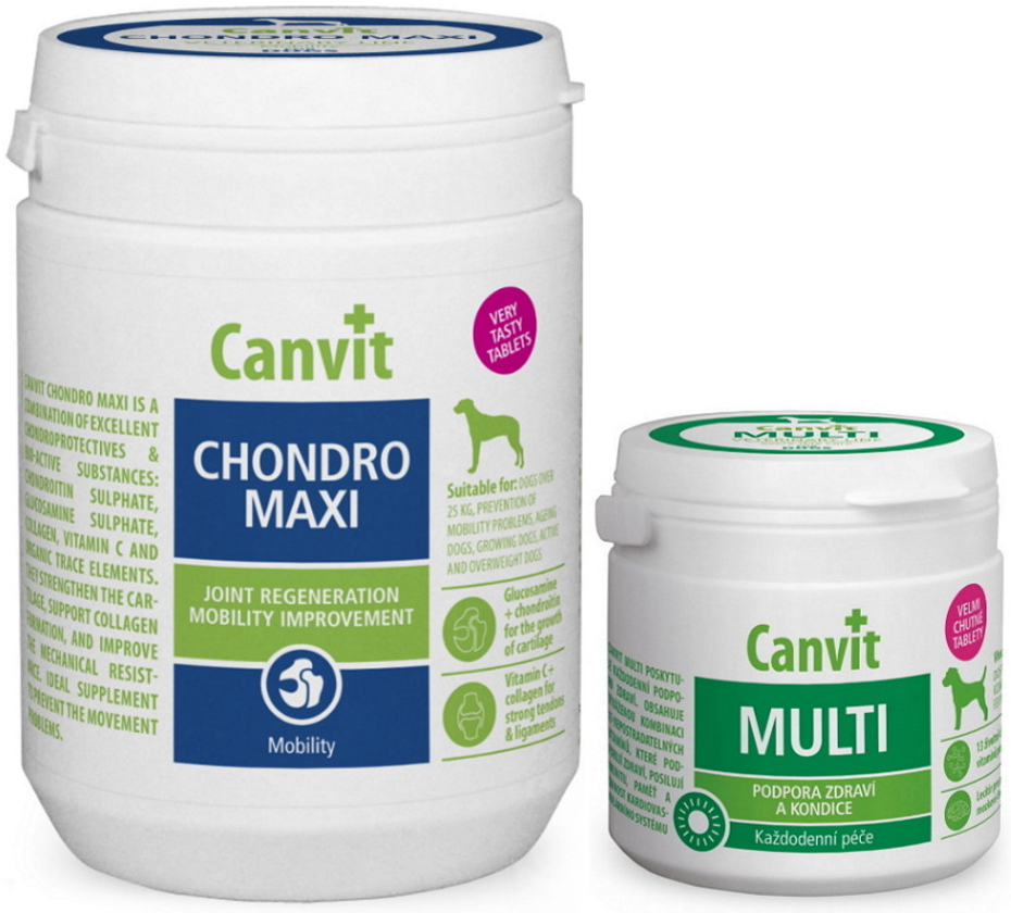 Canvit Chondro Maxi pro psy 500 g + Canvit Multi 100 g