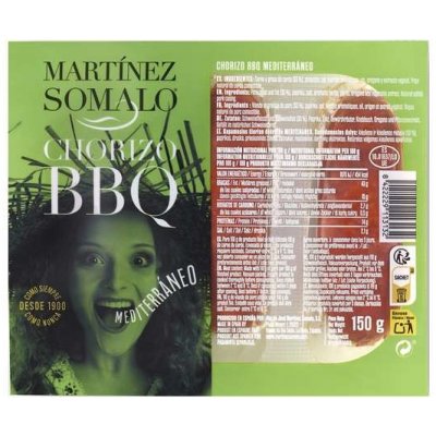 Martínez Somalo Chorizo BBQ čerstvé mediterraneo 150 g – Zboží Dáma