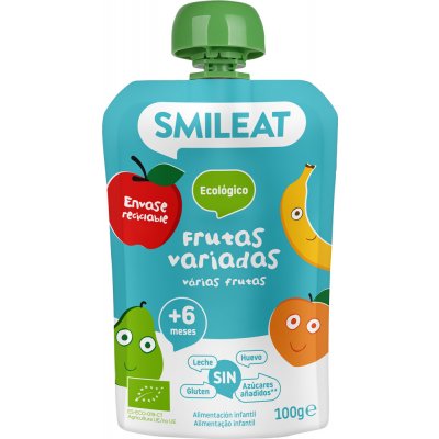 SMILEAT BIO kapsička broskev banán jablko a hruška 6m+ 100 g – Zbozi.Blesk.cz