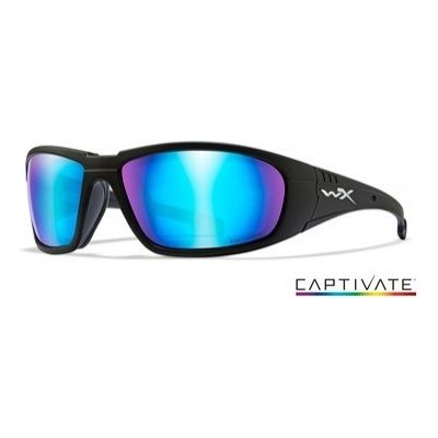 Brýle Wiley X Boss Captivate Polarized Blue Mirror Smoke Grey/Matte Black