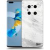 Pouzdro a kryt na mobilní telefon Huawei Picasee silikonové Huawei Mate 40 Pro - White marble čiré