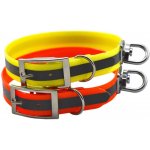 Zubíček Barvářský obojek s reflexním proužkem BIOTHANE – Zboží Dáma