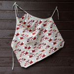 Wooline Kuchyňská zástěra lněná s motivem lišek 70 x 70 cm – Hledejceny.cz