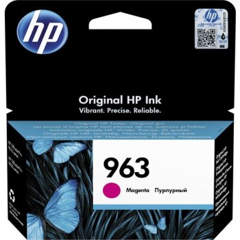HP 963 originální inkoustová kazeta purpurová 3JA24AE