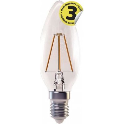 Emos LED žárovka CANDLE 4W/37W E14 WW Teplá bílá 420 lm Filament A+ – Zboží Mobilmania