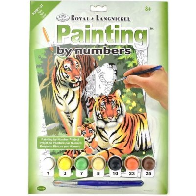 Malování podle čísel Tygří rodinka – Zboží Mobilmania