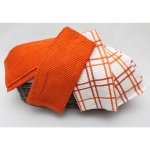 Dekoratex KOSTKA 40x60cm oranžovo-bílé 2ks – Zboží Dáma