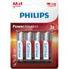 Baterie primární Philips PowerLife AA 4ks LR6P4B/10