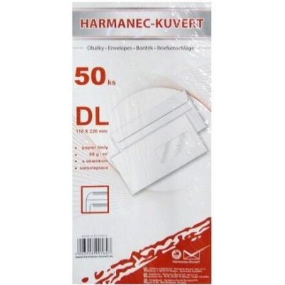 Poštovní obálky DL samolepící, okénko, 50 ks 80g – Zboží Živě
