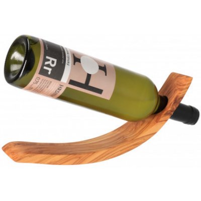 ČistéDřevo Protiváhový stojan na víno z olivového dřeva – Zboží Dáma
